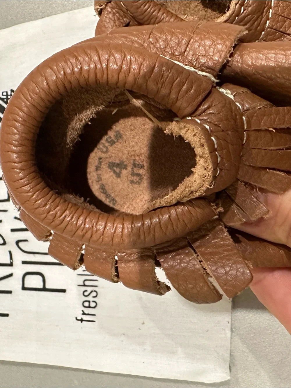 Freshly Picked Brown Soft Leather Baby Moccasins